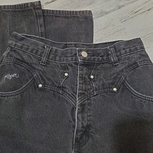 13/14 Roper Bareback Vintage Black Ornate Jeans